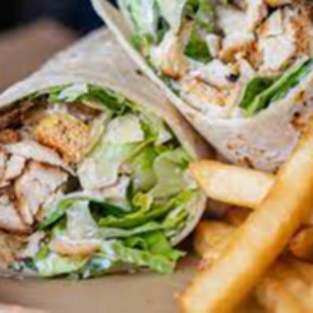 W.4 Chicken Salad Wrap with Fries.