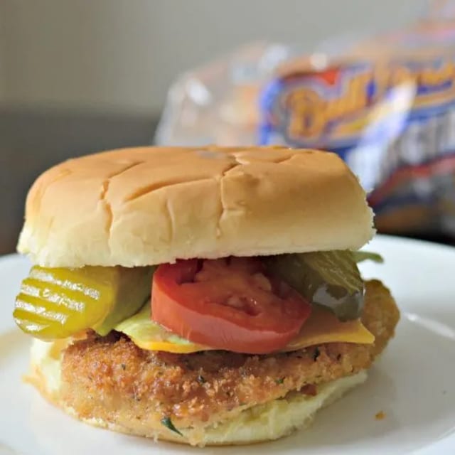H4. Crispy Parm Sub with fries.