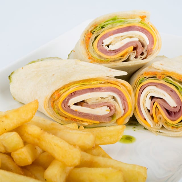 W.2 Ham Wrap with Fries.