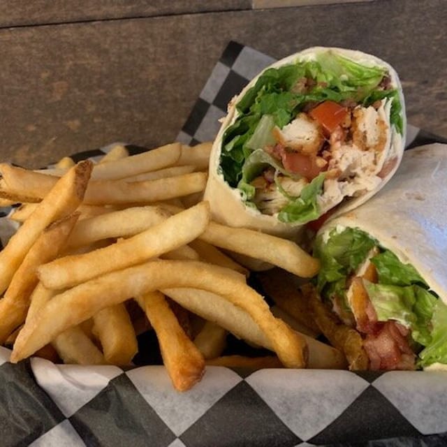 W.8 Chicken Bacon Ranch Wrap with Fries.